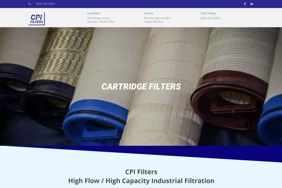CPI Filters by Tanner Corporation